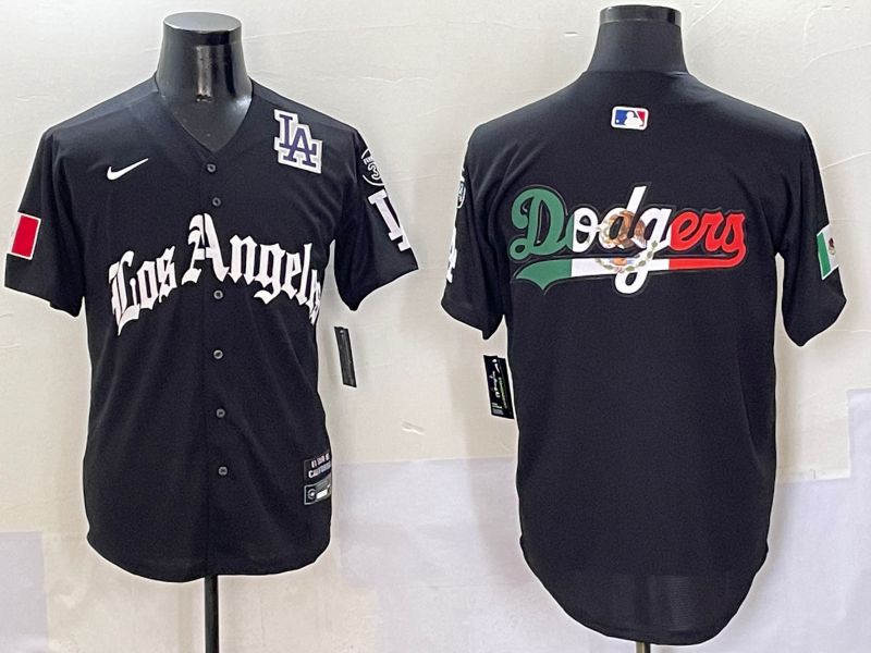 Men Los Angeles Dodgers Blank Black Five generations Joint Name 2025 Nike MLB Jersey style 14